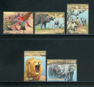 Botswana Scott #726-730 MNH Wetlands FAUNA Animals Birds Lion CV$6+ 439312