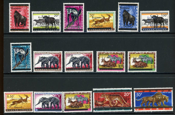 Burundi Scott #9-24 MNH Animals FAUNA CV$13+ 439357