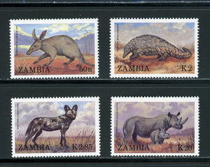 Zambia Scott #452-455 MNH Endangered Species Animals FAUNA CV$8+ 439367