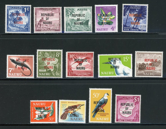 Nauru Scott #72-85 MNH Birds FAUNA FLORA CV$9+ 439380