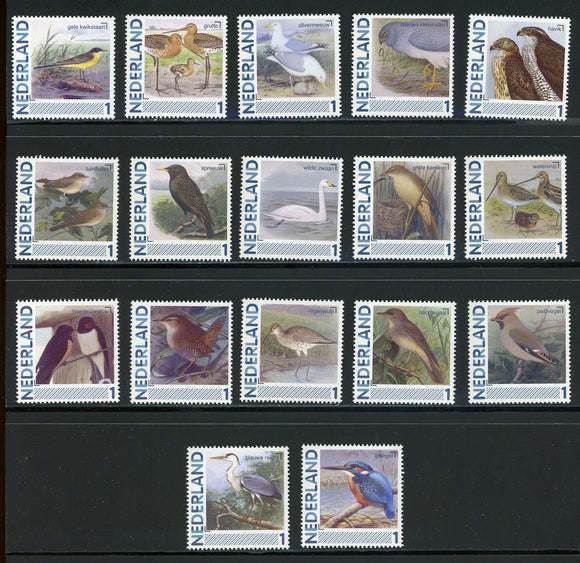 Netherlands Scott #1385 MNH Personalized Stamps (17) Birds FAUNA $$ 439411