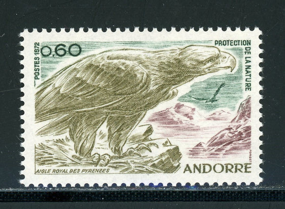 French Andorra Scott #212 MNH Golden Eagle Birds FAUNA CV$5+ 439415