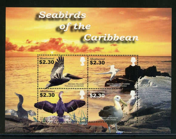 Montserrat Scott #1120 MNH SHEET of 4 Seabirds FAUNA CV$8+ 439416