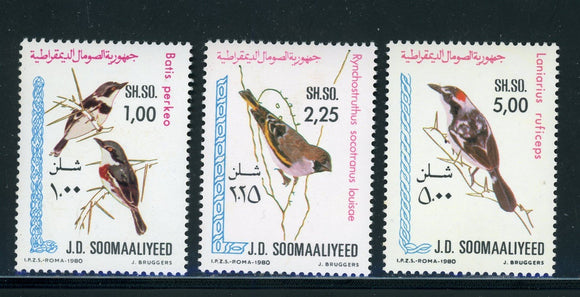 Somalia Scott #491-493 MNH Birds FAUNA CV$5+ 439432