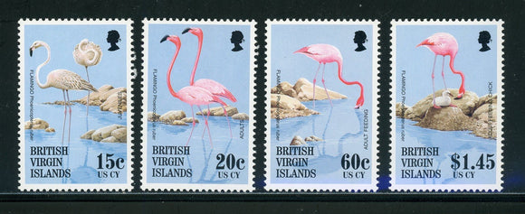 Virgin Islands Scott #811-814 MNH Flamingos Birds FAUNA CV$7+ 439434