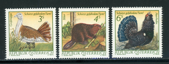 Austria Scott #1221-1223 MH Endangered Species Birds FAUNA $$ 439462