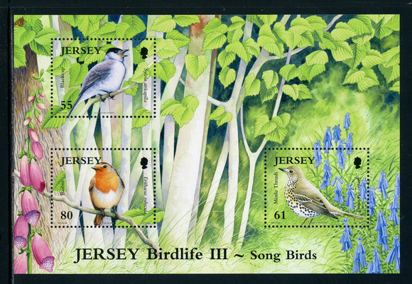 Jersey Scott #1395 MNH SHEET of 3 Birds FAUNA CV$5+ 439483