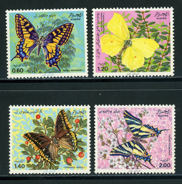Algeria Scott #668-671 MNH Butterflies Insects FAUNA CV$7+ 439497