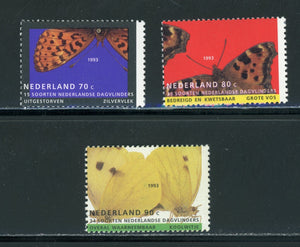 Netherlands Scott #830-832 MNH Butterflies Insects FAUNA $$ 439502