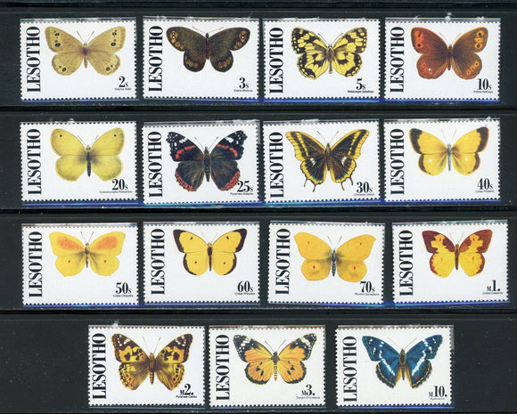 Lesotho Scott #827-840A MNH Butterflies Insects FAUNA CV$18+ 439505