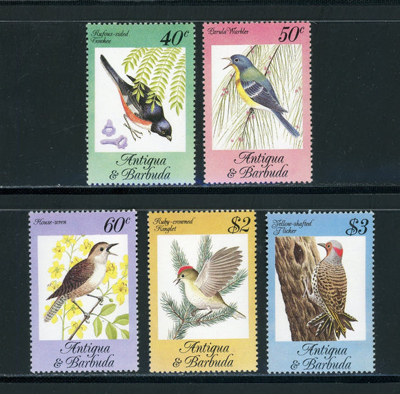 Antigua Scott #773-777 MNH Birds FAUNA CV$9+ 439513