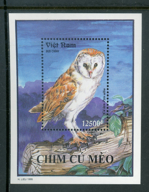 Vietnam Democratic Republic Scott #2606 MNH S/S Owls Birds FAUNA CV$5+ 439543