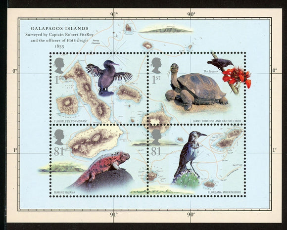 Great Britain Scott #2626 MNH S/S Galapagos Birds FAUNA CV$7+ 439552