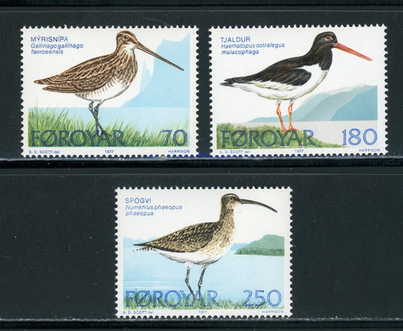 Faroe Islands Scott #28-30 MNH Birds FAUNA $$ 439606