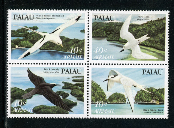 Palau Scott #C4a MNH BLOCK of 4 Birds FAUNA $$ 439609