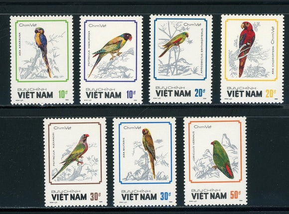 Vietnam Democratic Republic Scott #1857-1863 MNH Birds FAUNA CV$5+ 439616