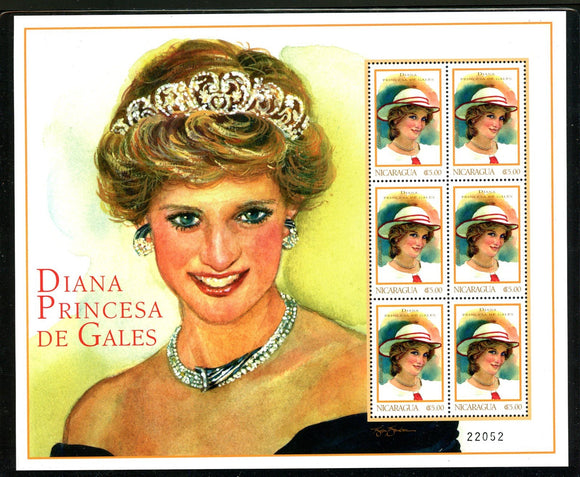 Nicaragua Scott #2248//2250 MNH SHEETS Princess Diana 1961-1997 5cor $$ 439669