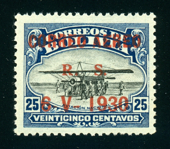 BOLIVIA MH Air Post: Scott #C15 25c GRAF ZEPPELIN OVPT 1930 CV$20+