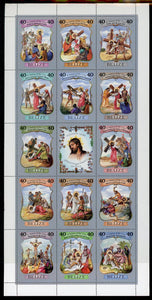 Belize Scott #898 MNH SHEET of 15 Easter RELIGION CV$12+ 441880