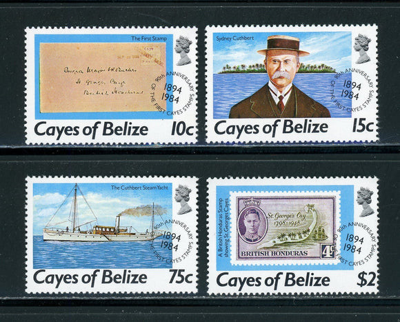 Cayes of Belize Scott #18-21 MNH 1st Postage Stamp 90 YRS $$ 441891