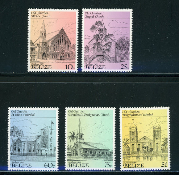 Belize Scott #927-931 MNH Christmas CV$7+ 441895