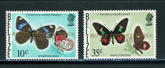 Belize Scott #395-396 MNH Butterflies Insects FAUNA CV$4+ 441905
