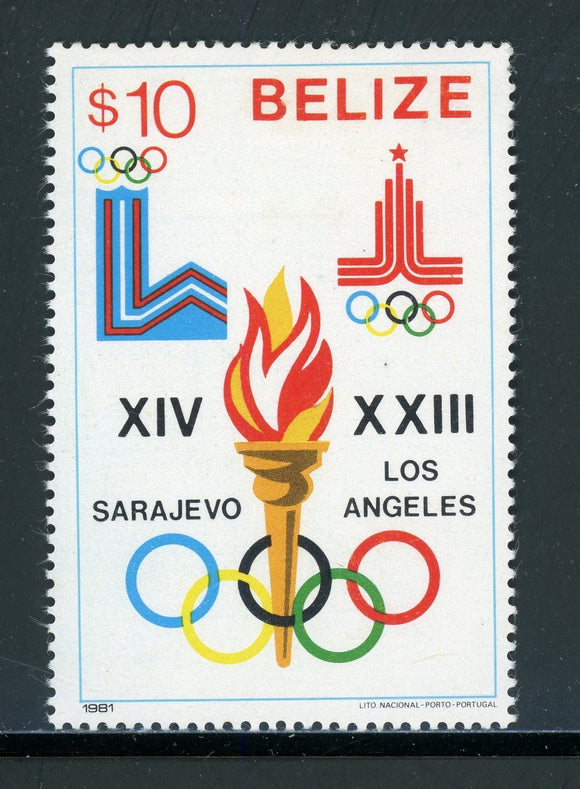 Belize Scott #561b MLH Olympics 1984 Los Angeles Sarajevo CV$30+ 441922