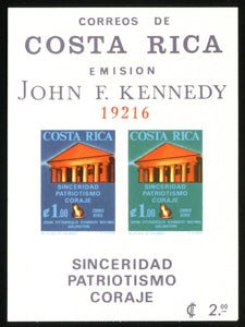 Costa Rica Scott #C420a IMPERF MNH S/S John F. Kennedy JFK CV$4+ 441988