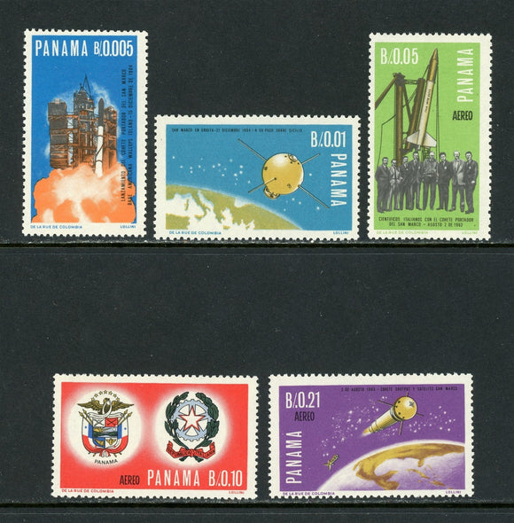 Panama Scott #469-469D MNH Italian Contributions in SPACE CV$9+ 442018