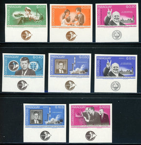 Paraguay Scott #887-894 IMPERF MNH JFK and Winston Churchill CV$17+ 442040