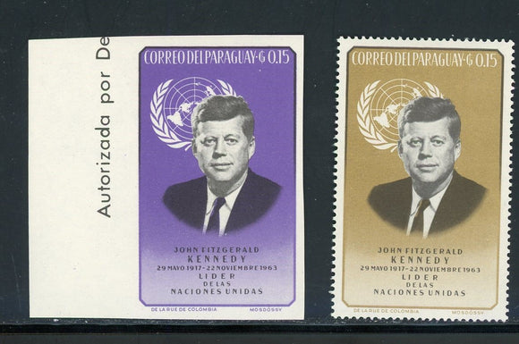 Paraguay Scott #828 MNH PERF & IMP JFK John F. Kennedy $$ 442072