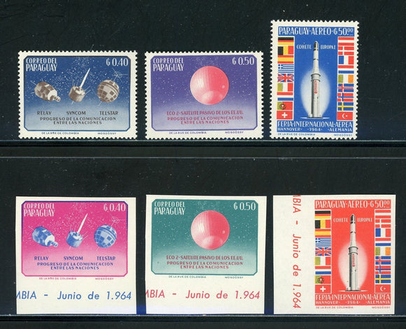 Paraguay Scott #831//835 MNH United Nations SPACE FLAGS CV$6+ 442091