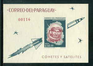 Paraguay Scott #751a IMPERF MLH S/S Walter Schirra Astronaut CV$125+ 442105