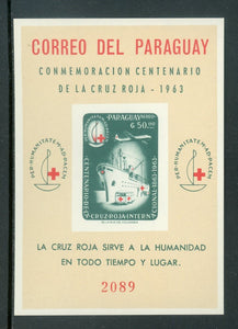 Paraguay Scott #805a IMPERF MNH S/S Red Cross Centenary CV$21+ 442107