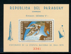 Paraguay Scott #918a MNH S/S Project Gemini SPACE CV$30+ 442110