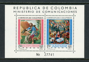 Colombia Scott #C388 MNH S/S Christmas Extra Rapido CV$10+ 442116