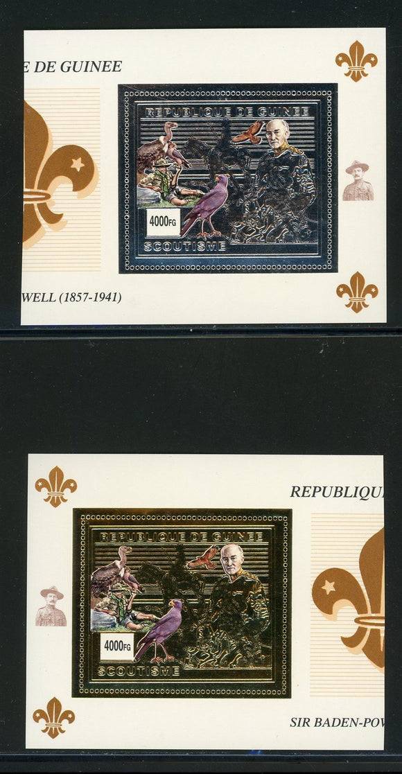 Guinea OS #70 MNH S/S Scouting GOLD & SILVER FOIL $$ 442124