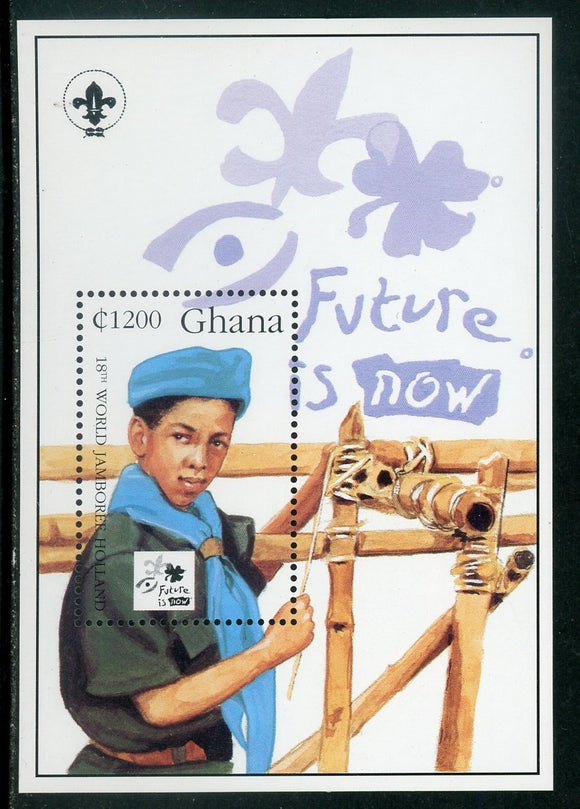 Ghana Scott #1819 MNH S/S 18th World Scout Jamboree Netherlands CV$4+ 442136