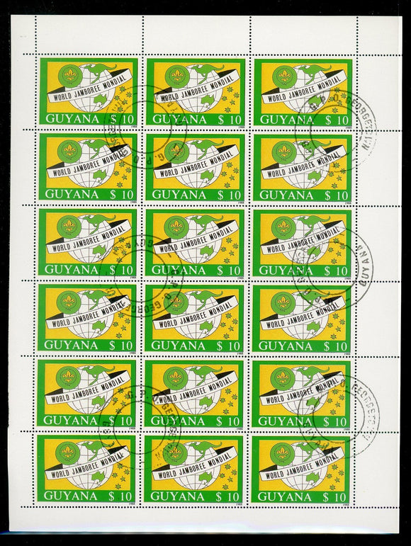 Guyana Scott #2012 SHEET of 18 Scout Jamboree Australia CV$270+ 442146