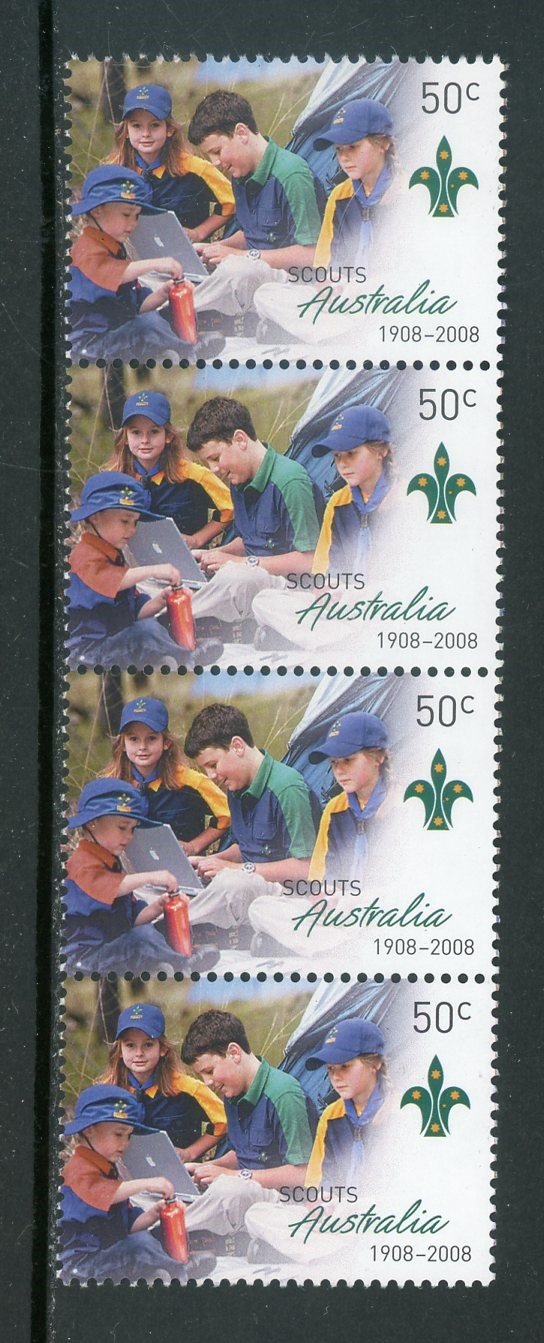 Australia Scott #2785 MNH STRIP Scouting in Australia Centenary CV$4+ 442202