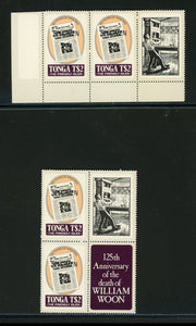 Tonga Scott #554-1 SA SPECIMEN PAIRS of William Woon Printing ANN $$ 442212