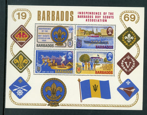 Barbados Scott #326a MNH S/S Barbados Boy Scouts CV$16+ 442218