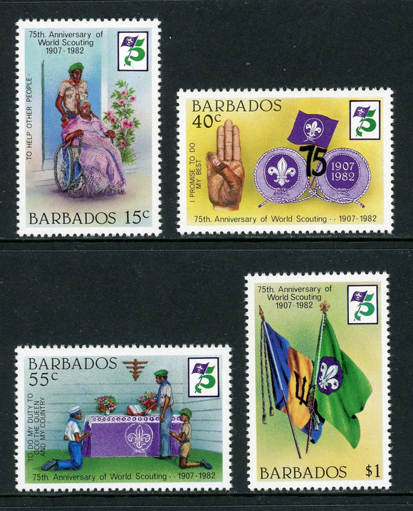 Barbados Scott #589-592 MNH Scouting Year CV$5+ 442219