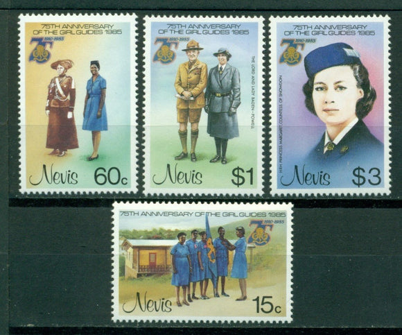 Nevis Scott #423-426 MNH Girl Guides 75th ANN Baden Powell $$ 442239