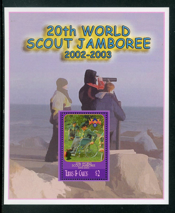 Turks & Caicos Scott #1371 MNH S/S Scout Jamboree, Thailand CV$5+ 442246