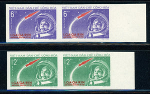 VIETNAM MNH SPACE: Scott #160-161 Yuri Gagarin Flight IMPERF PAIRS CV$54+