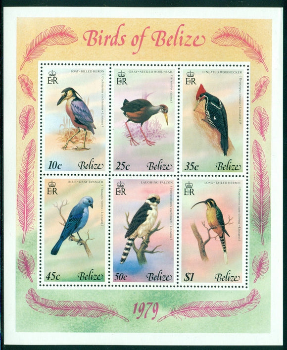 Belize Scott #421a MNH S/S 1979 Birds FAUNA CV$11+ 449688