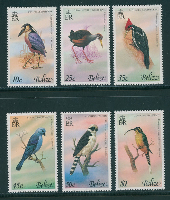 Belize Scott #416-421 MNH 1979 Birds FAUNA CV$8+ 449692