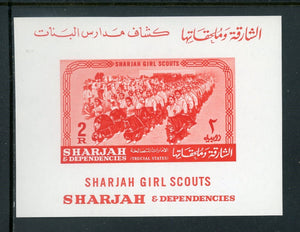 Sharjah Scott #62A MNH S/S Girl Scouts $$ 452149