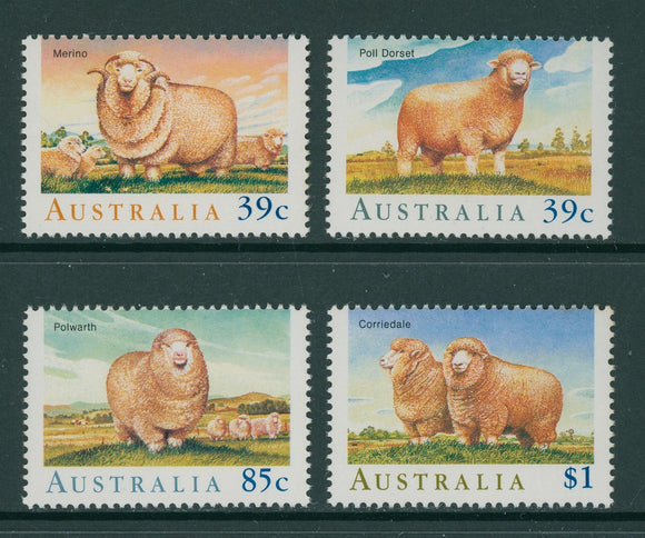 Australia Scott #1136-1139 MNH Australian Sheep FAUNA CV$5+ 452180